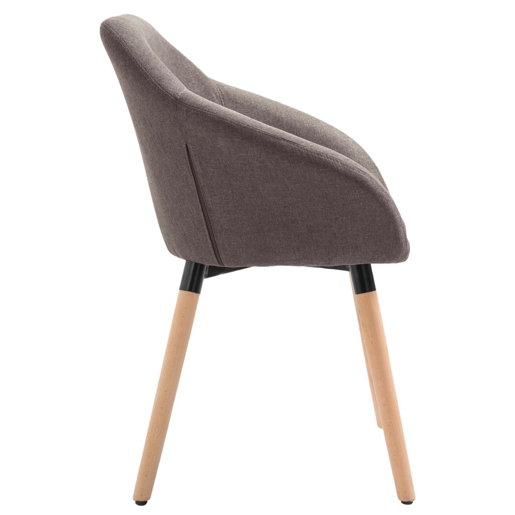Eetkamerstoelen 6 St Stof Taupe 6