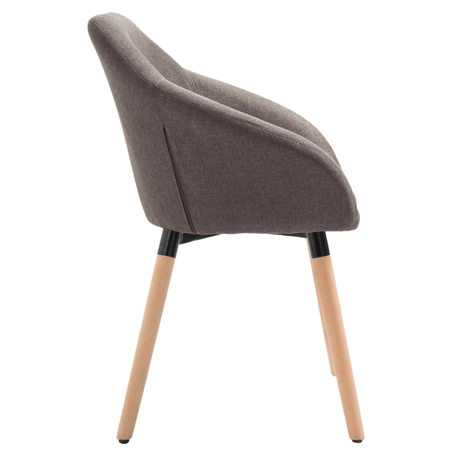 Eetkamerstoelen 6 St Stof Taupe 6