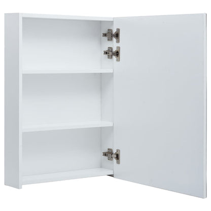 Badkamerkast Met Spiegel En Led 50 x 13 x 70 cm wit en zilver