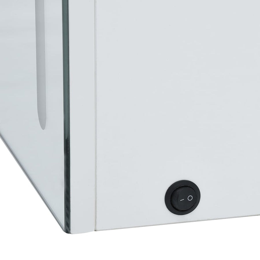 Badkamerkast Met Spiegel En Led 50 x 13 x 70 cm wit en zilver