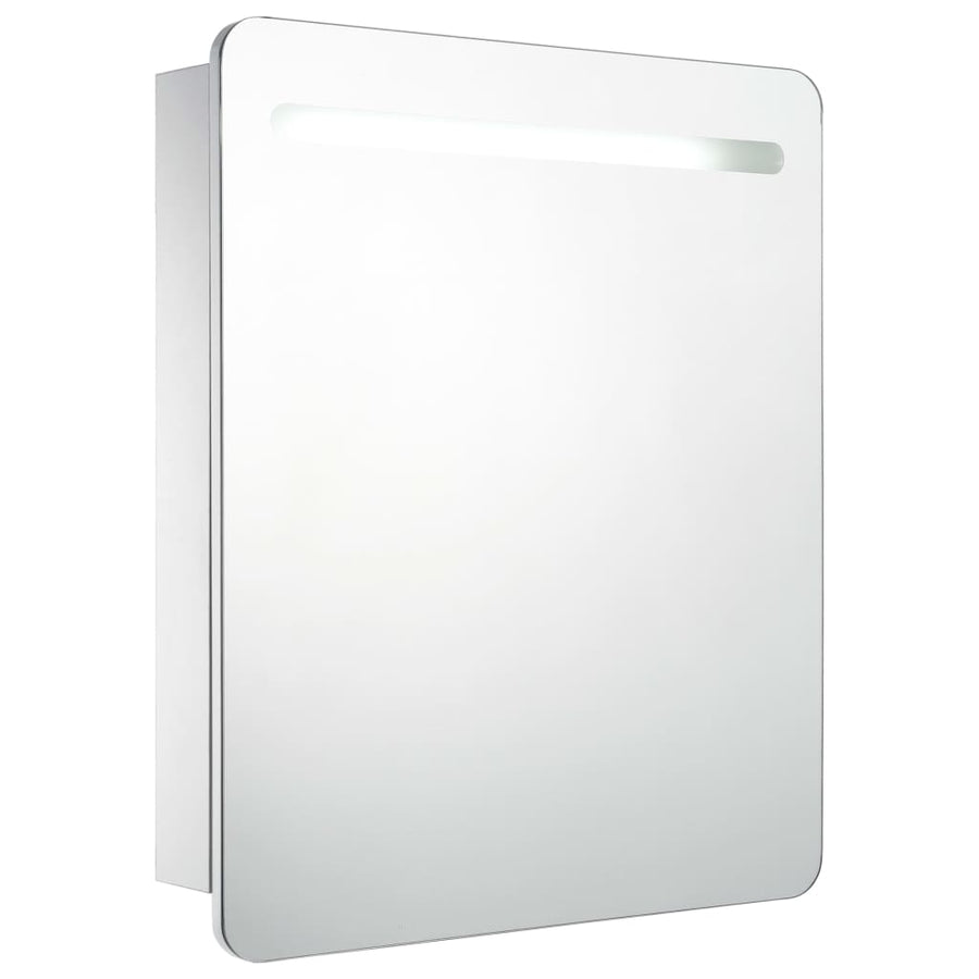 Badkamerkastje Met Spiegel Led 68X9X80 Cm