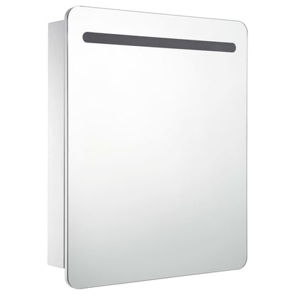 Badkamerkastje Met Spiegel Led 68X9X80 Cm