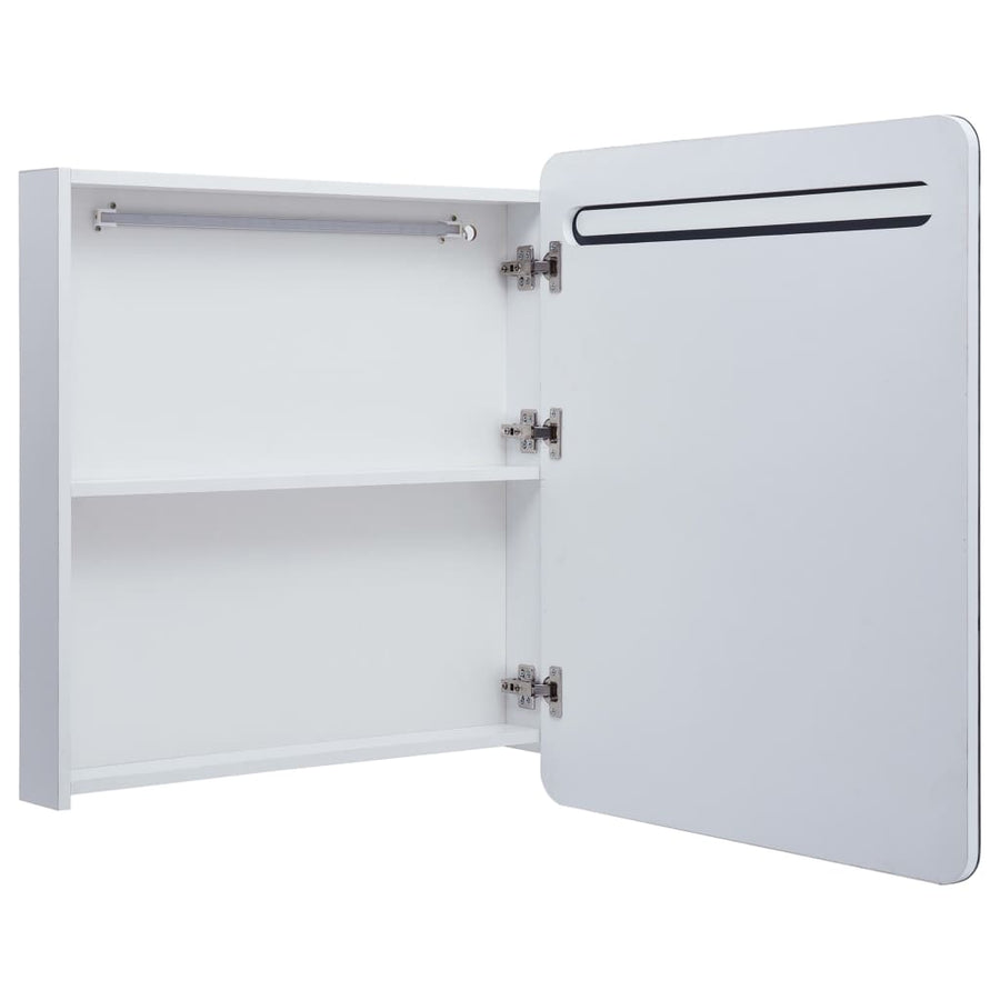Badkamerkastje Met Spiegel Led 68X9X80 Cm