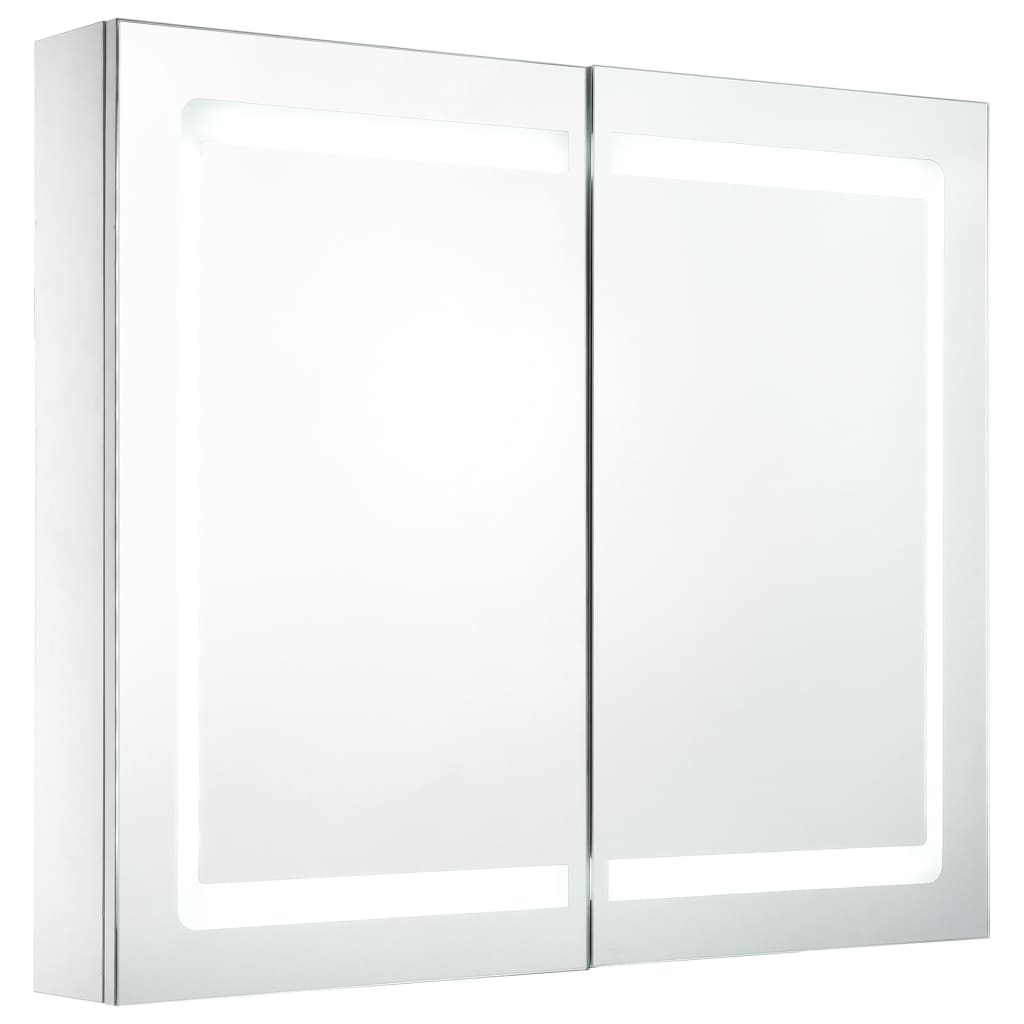 Badkamerkast Met Spiegel En Led 80X12,2X68 Cm