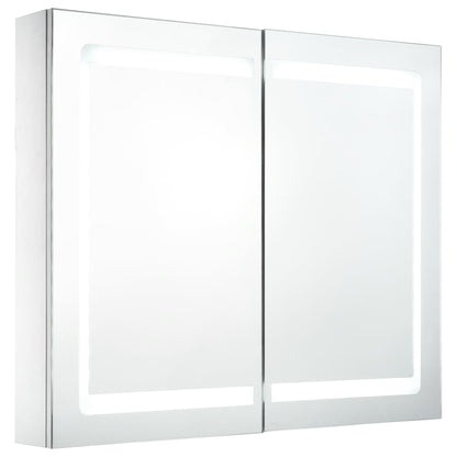 Badkamerkast Met Spiegel En Led 80X12,2X68 Cm
