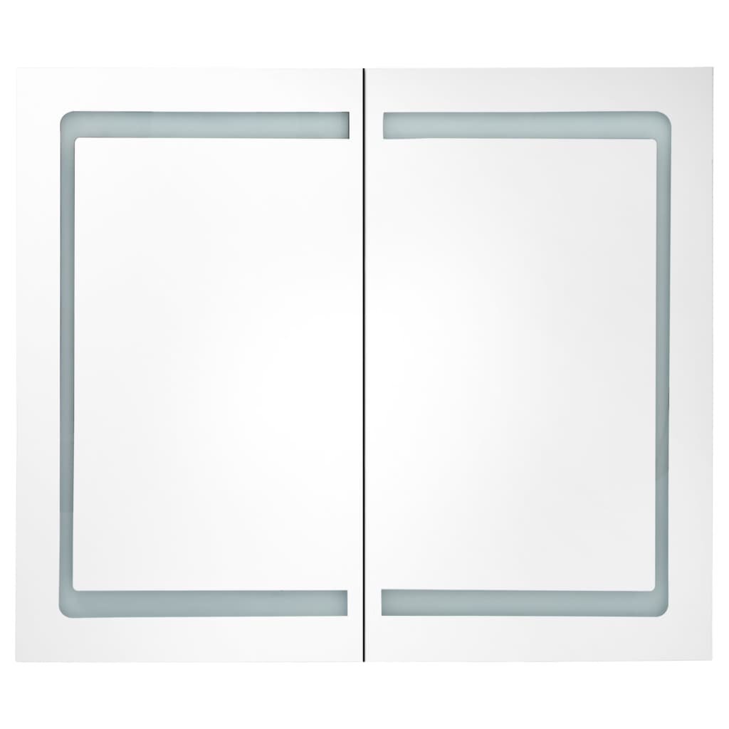 Badkamerkast Met Spiegel En Led 80X12,2X68 Cm