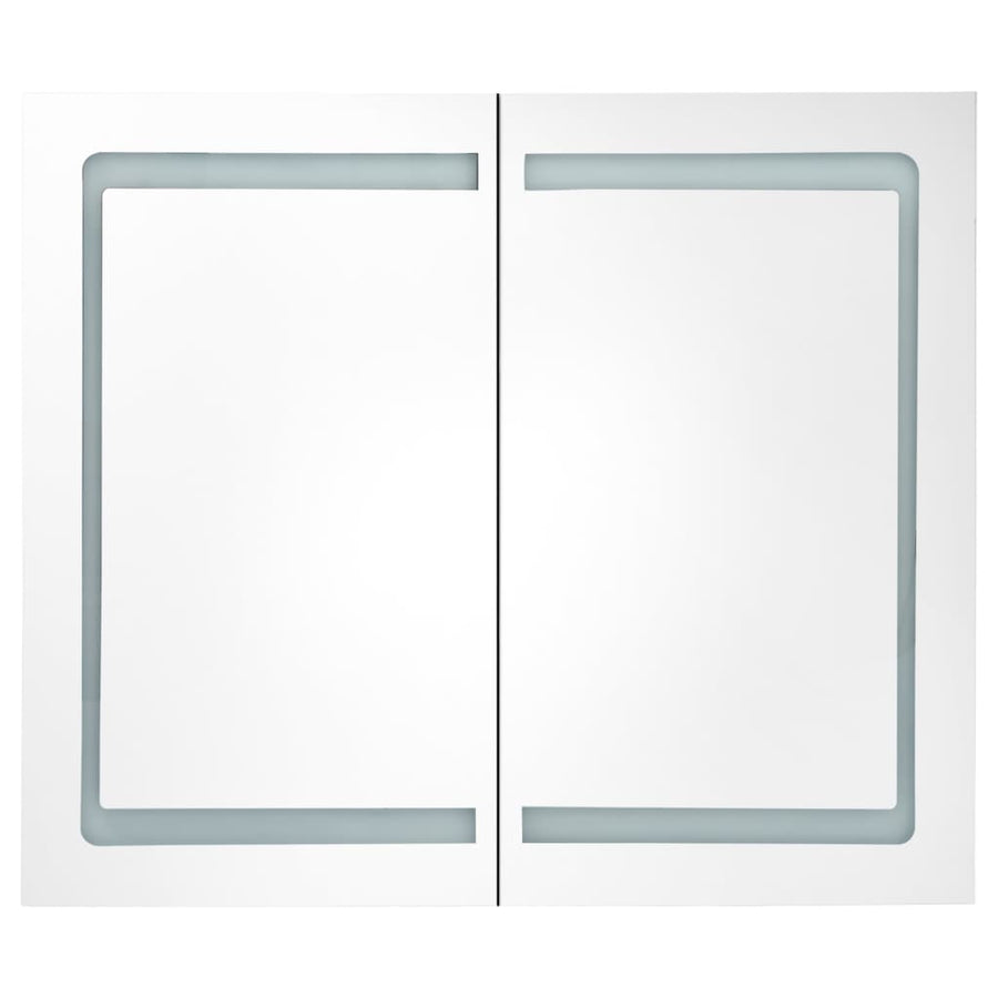 Badkamerkast Met Spiegel En Led 80X12,2X68 Cm