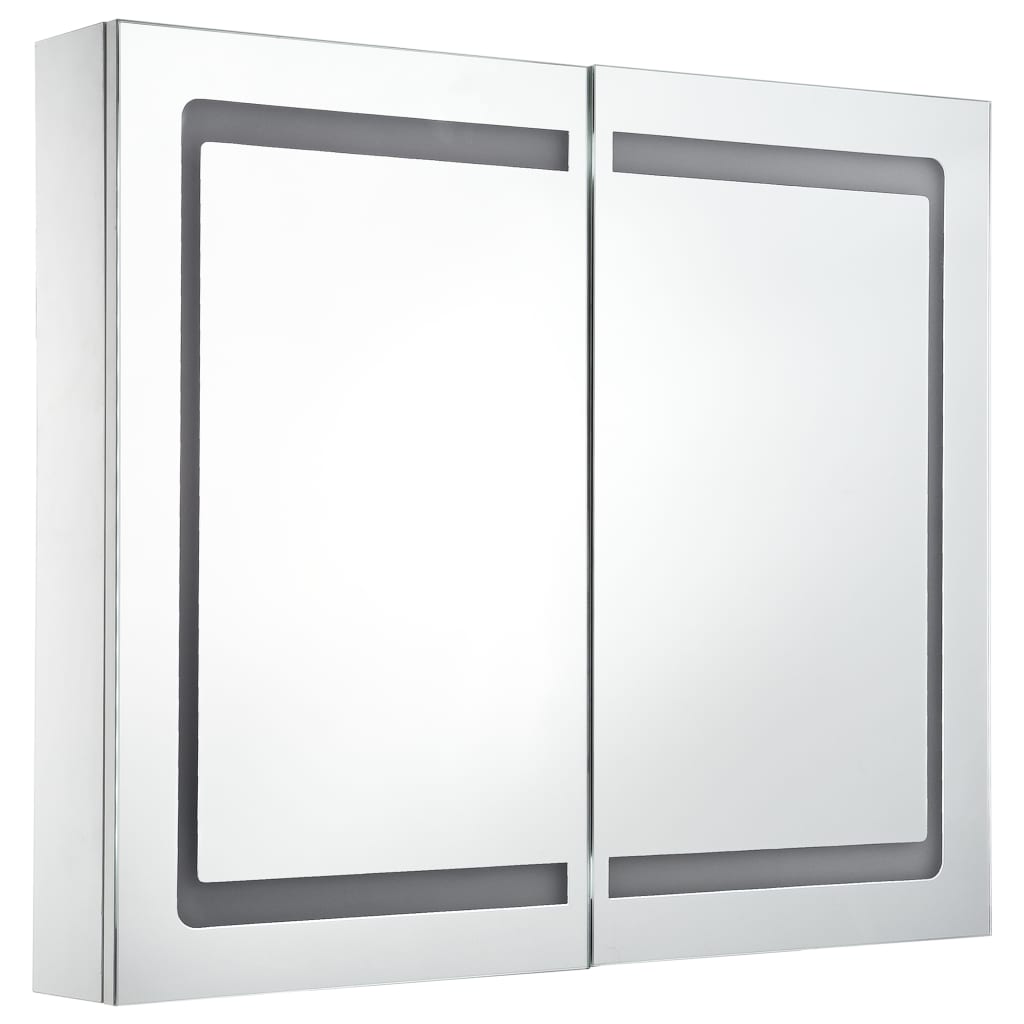 Badkamerkast Met Spiegel En Led 80X12,2X68 Cm