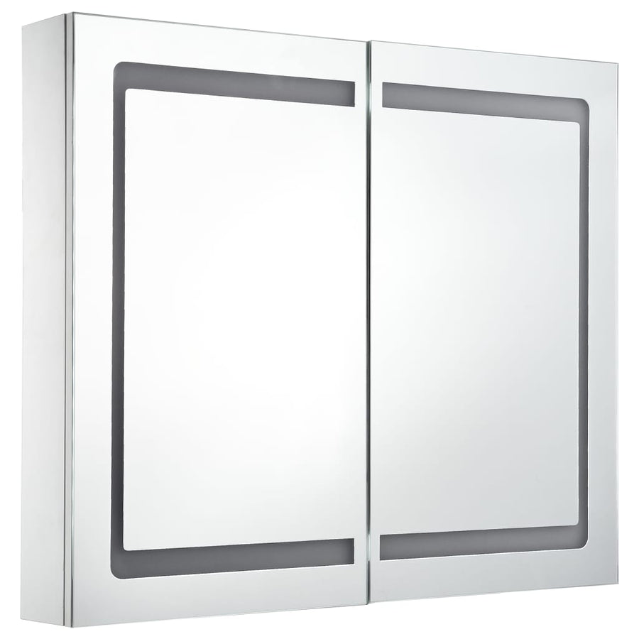 Badkamerkast Met Spiegel En Led 80X12,2X68 Cm