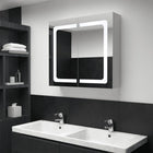 Bathroom Cabinet with Mirror and LED 80x12.2x68 cm