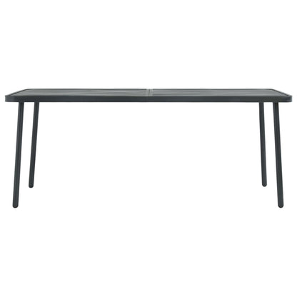 Tuintafel 180X83X72 Cm Staal Donkergrijs