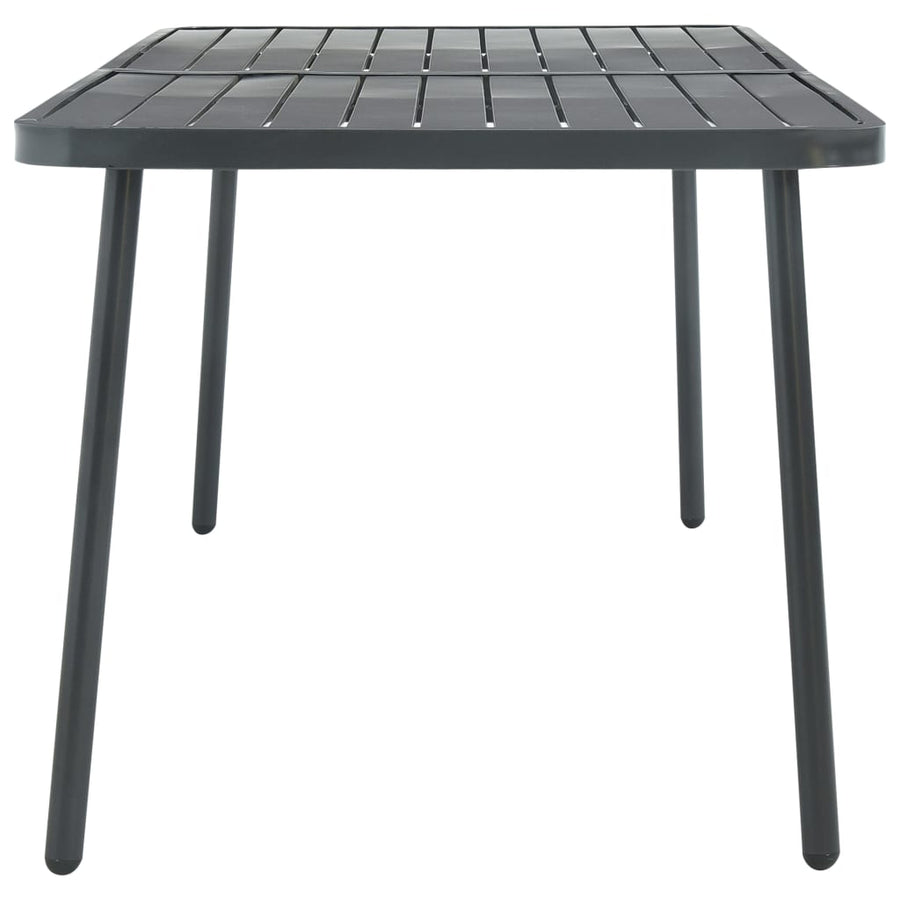 Tuintafel 180X83X72 Cm Staal Donkergrijs