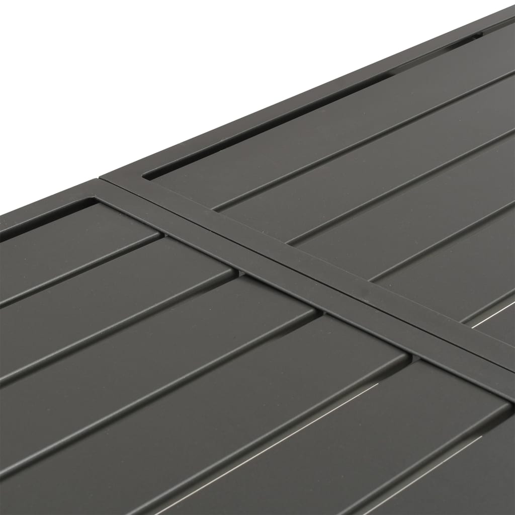 Tuintafel 180X83X72 Cm Staal Donkergrijs