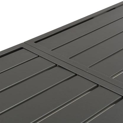 Tuintafel 180X83X72 Cm Staal Donkergrijs