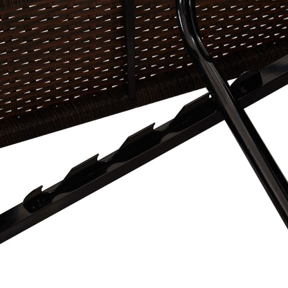 Ligbed Met Kussen En Theetafel Poly Rattan Bruin