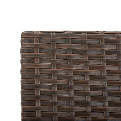Tuinbank Met Kussens 76 Cm Poly Rattan Bruin