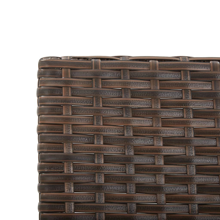 Tuinbank Met Kussens 76 Cm Poly Rattan Bruin