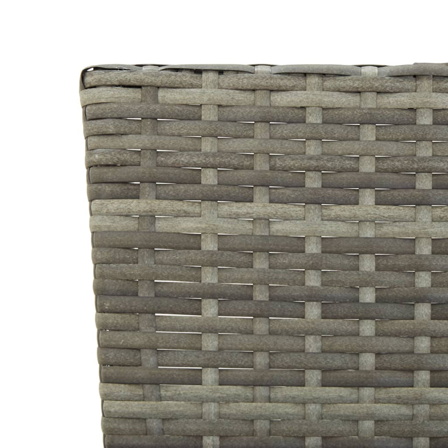 Tuinbank Met Kussens 76 Cm Poly Rattan Grijs