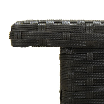 Theetafel 50X50X47 Cm Poly Rattan Zwart