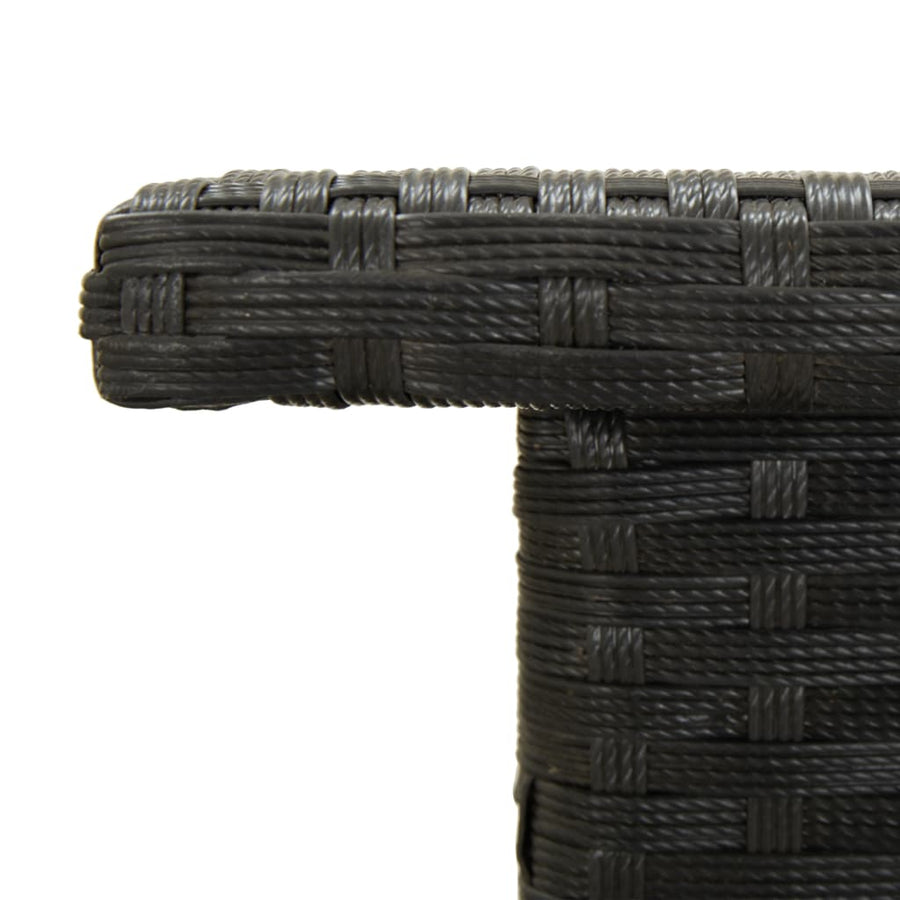 Theetafel 50X50X47 Cm Poly Rattan Zwart