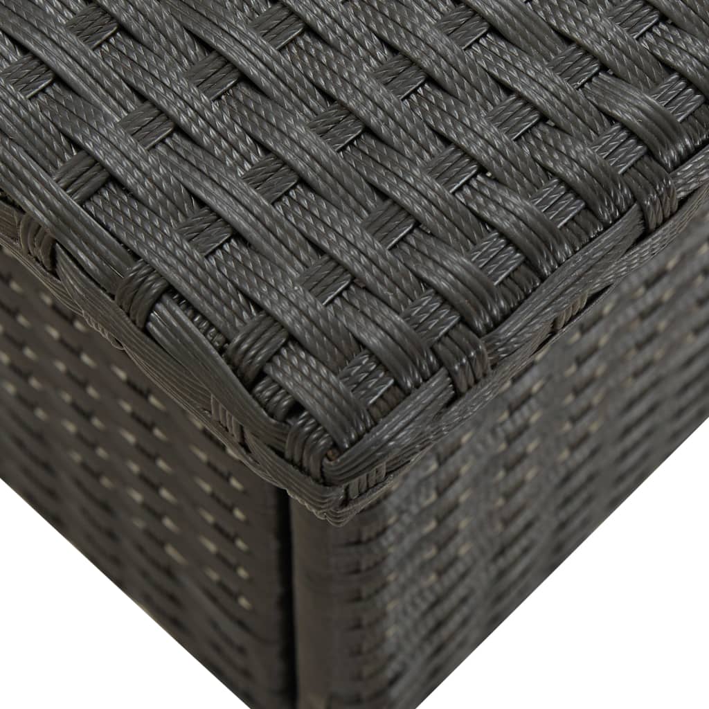Theetafel 50X50X47 Cm Poly Rattan Zwart