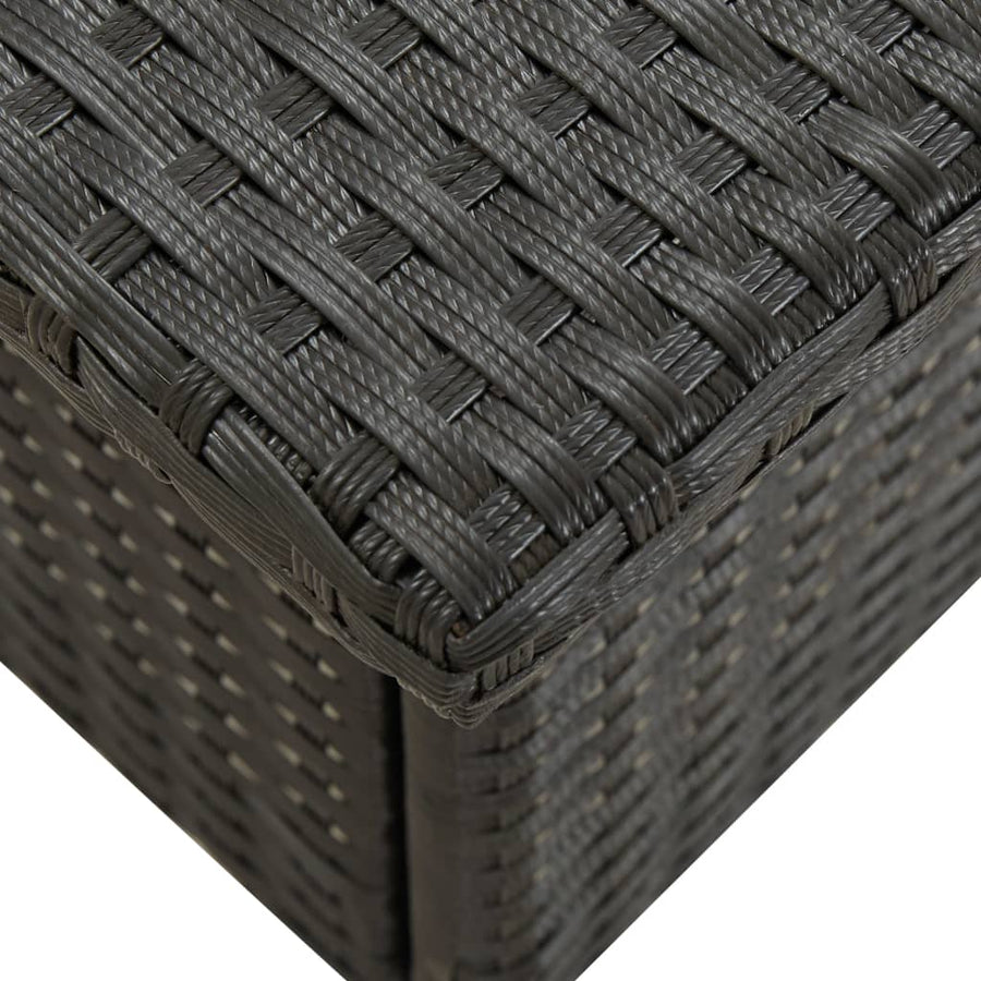 Theetafel 50X50X47 Cm Poly Rattan Zwart