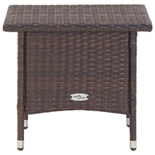 Theetafel 50X50X47 Cm Poly Rattan Bruin