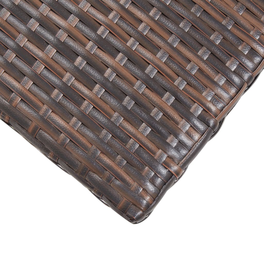 Theetafel 50X50X47 Cm Poly Rattan Bruin
