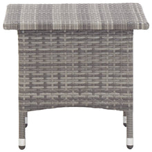 Theetafel 50X50X47 Cm Poly Rattan Grijs