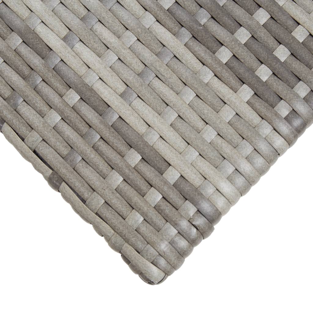 Theetafel 50X50X47 Cm Poly Rattan Grijs