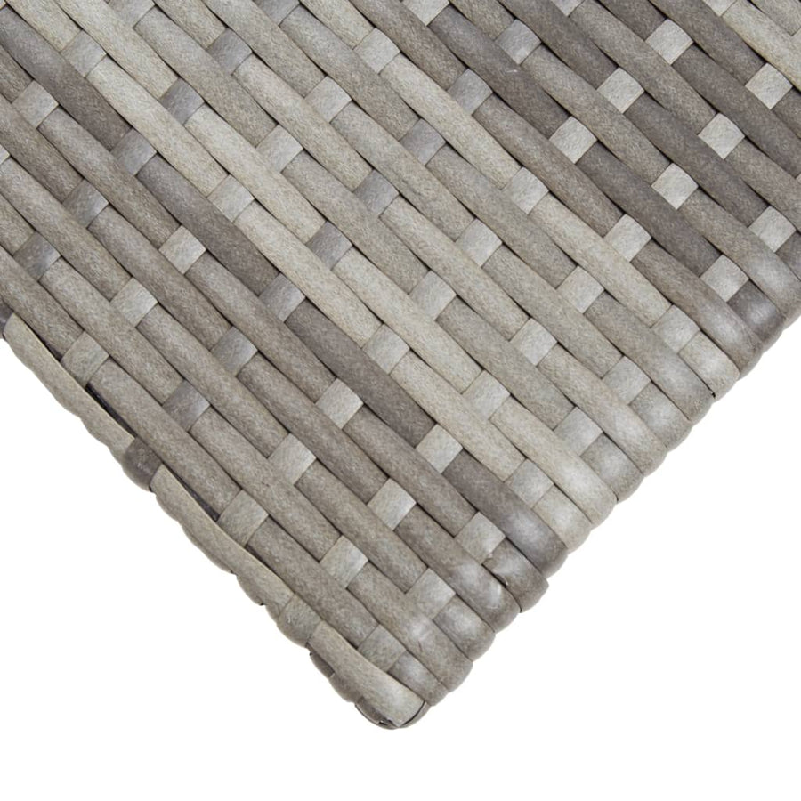 Theetafel 50X50X47 Cm Poly Rattan Grijs