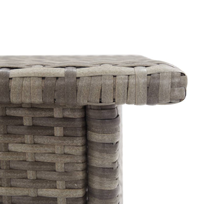 Theetafel 50X50X47 Cm Poly Rattan Grijs
