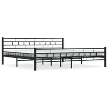 Bedframe Staal 200 x 200 cm Zwart