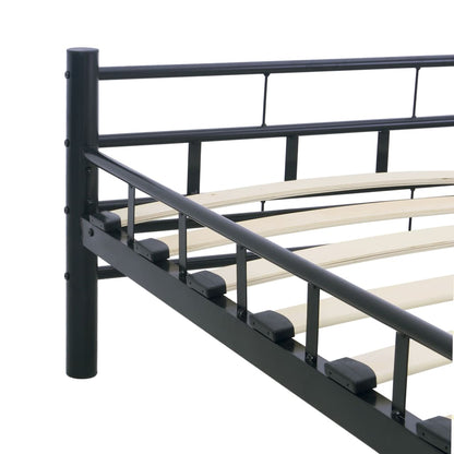 Bedframe Staal 200 x 200 cm Zwart
