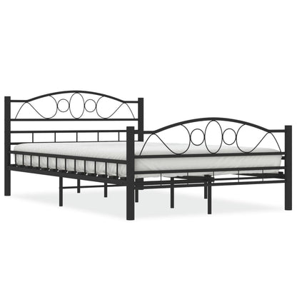 Bedframe Staal 120 x 200 cm Zwart
