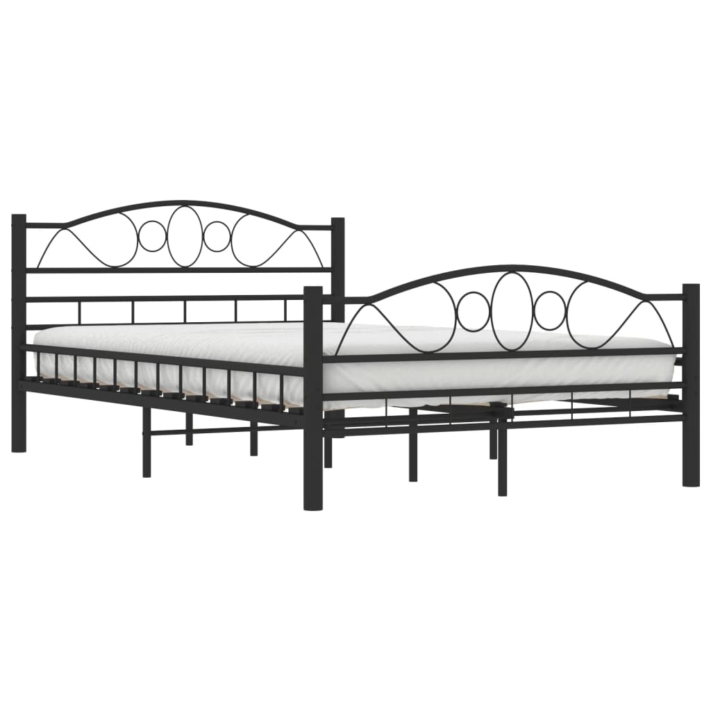 Bedframe Staal 120 x 200 cm Zwart