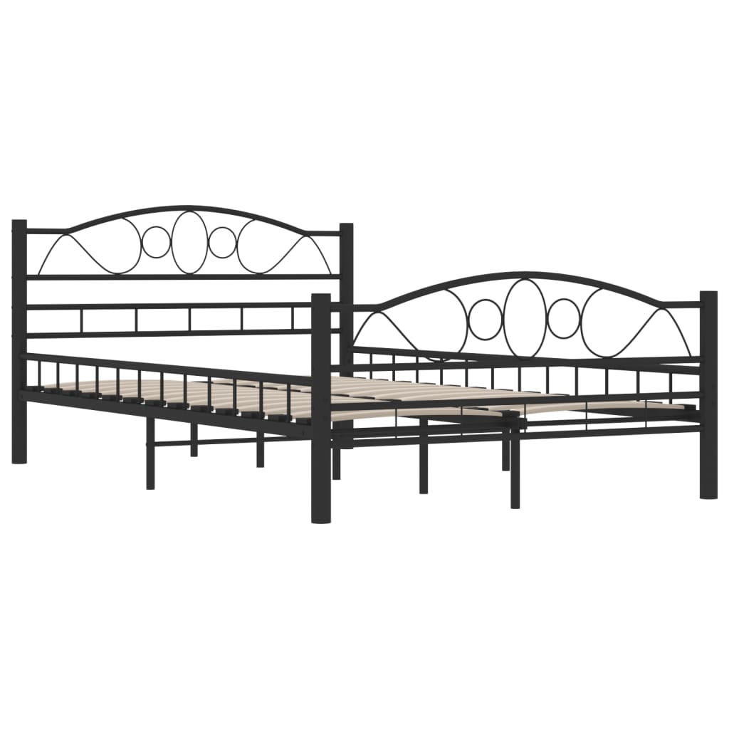 Bedframe Staal 120 x 200 cm Zwart
