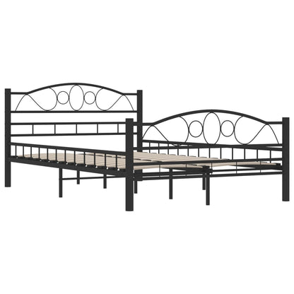 Bedframe Staal 120 x 200 cm Zwart