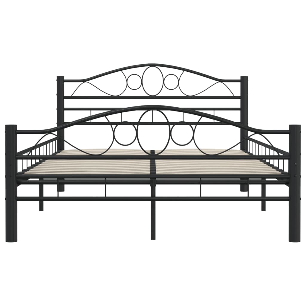 Bedframe Staal 120 x 200 cm Zwart