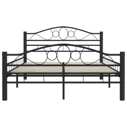 Bedframe Staal 120 x 200 cm Zwart