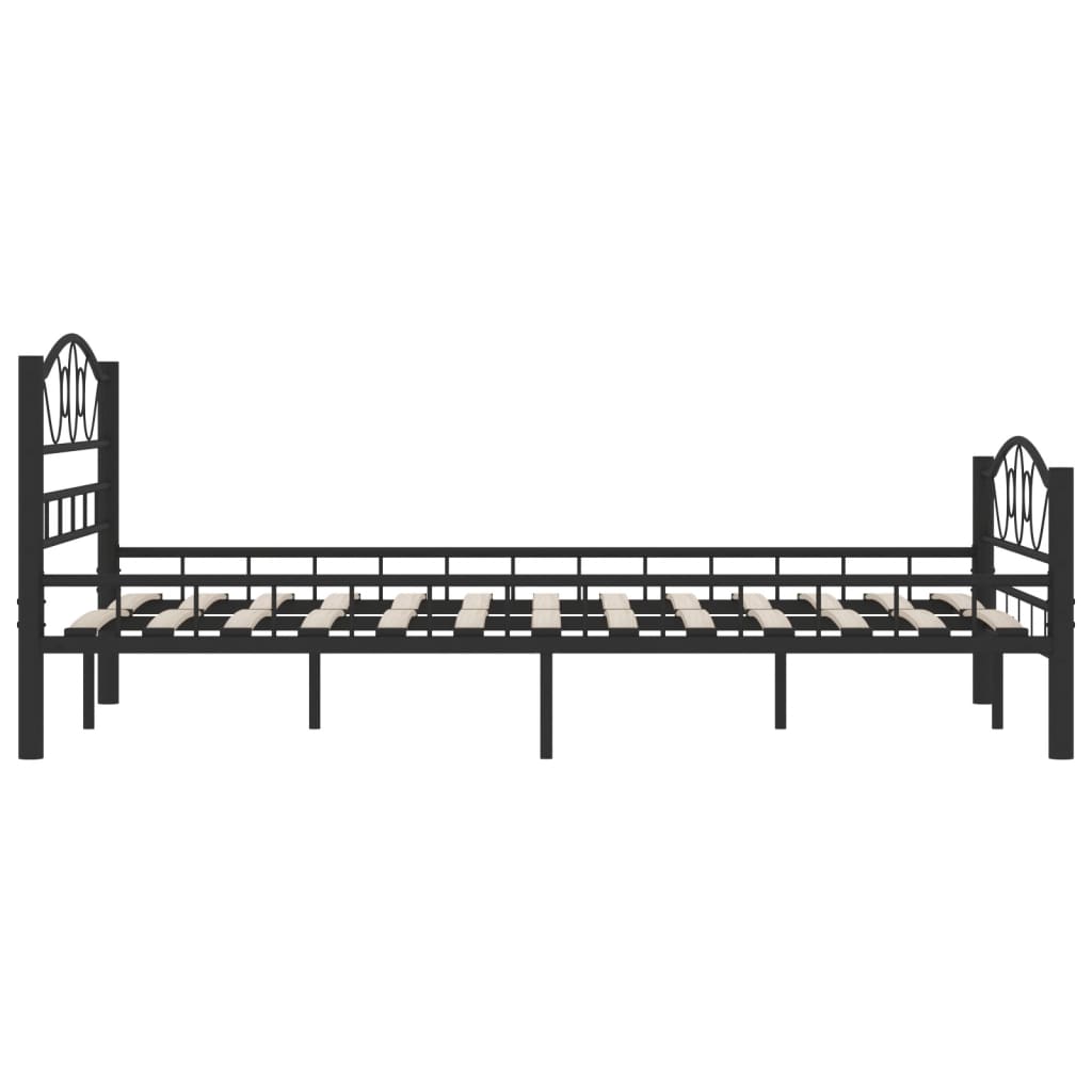 Bedframe Staal 120 x 200 cm Zwart