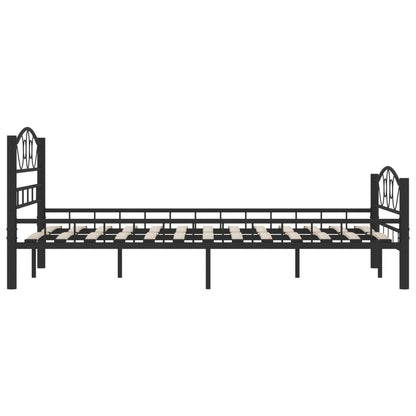 Bedframe Staal 120 x 200 cm Zwart