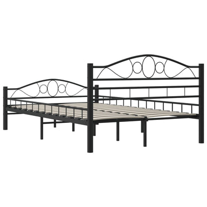 Bedframe Staal 120 x 200 cm Zwart