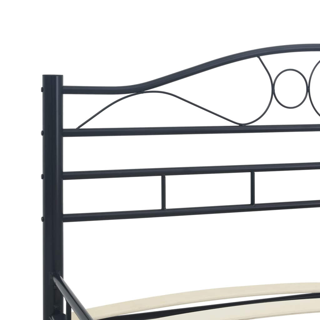 Bedframe Staal 120 x 200 cm Zwart