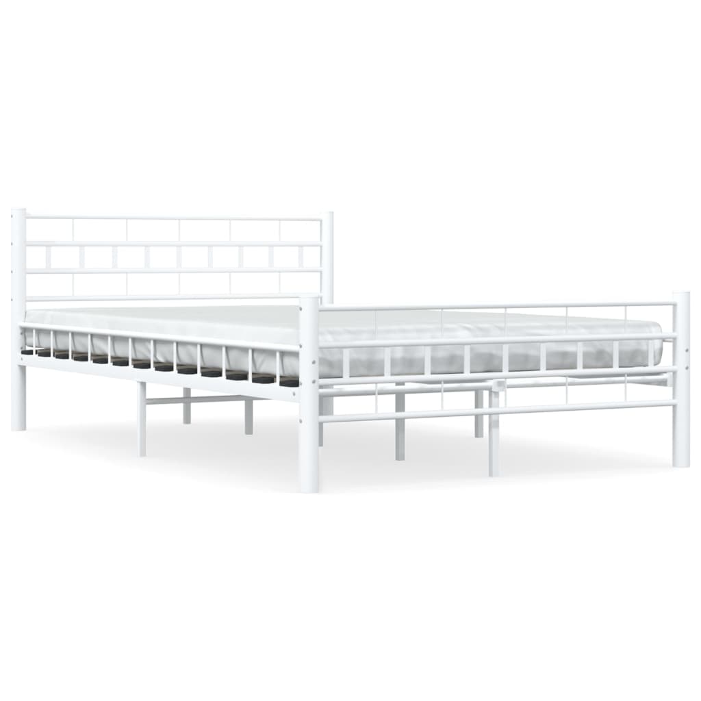 Bedframe Metaal 140 x 200 cm Wit