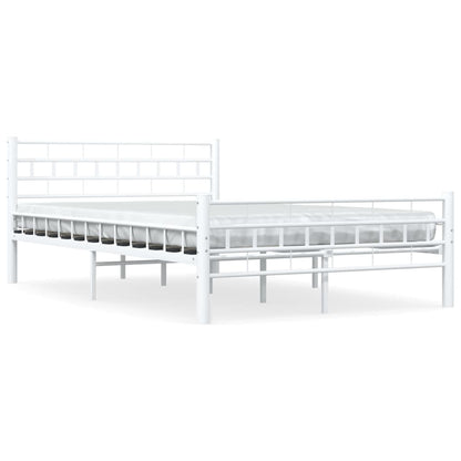 Bedframe Metaal 140 x 200 cm Wit