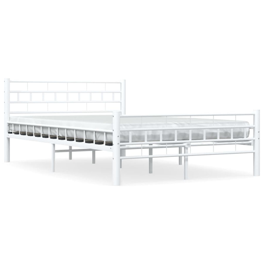 Bedframe Metaal 140 x 200 cm Wit