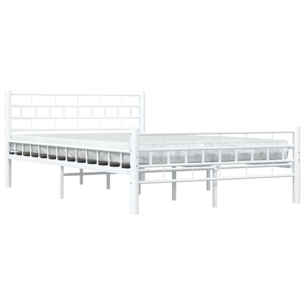 Bedframe Metaal 140 x 200 cm Wit