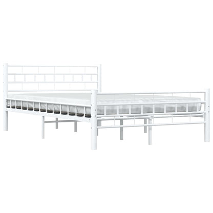 Bedframe Metaal 140 x 200 cm Wit