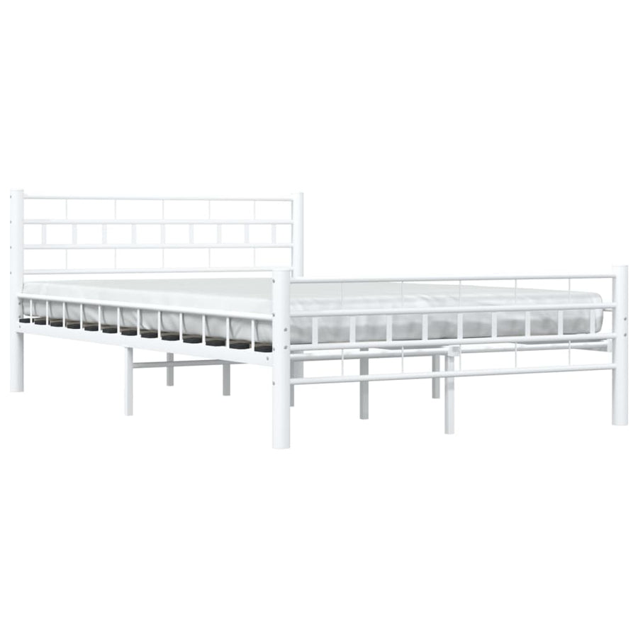 Bedframe Metaal 140 x 200 cm Wit